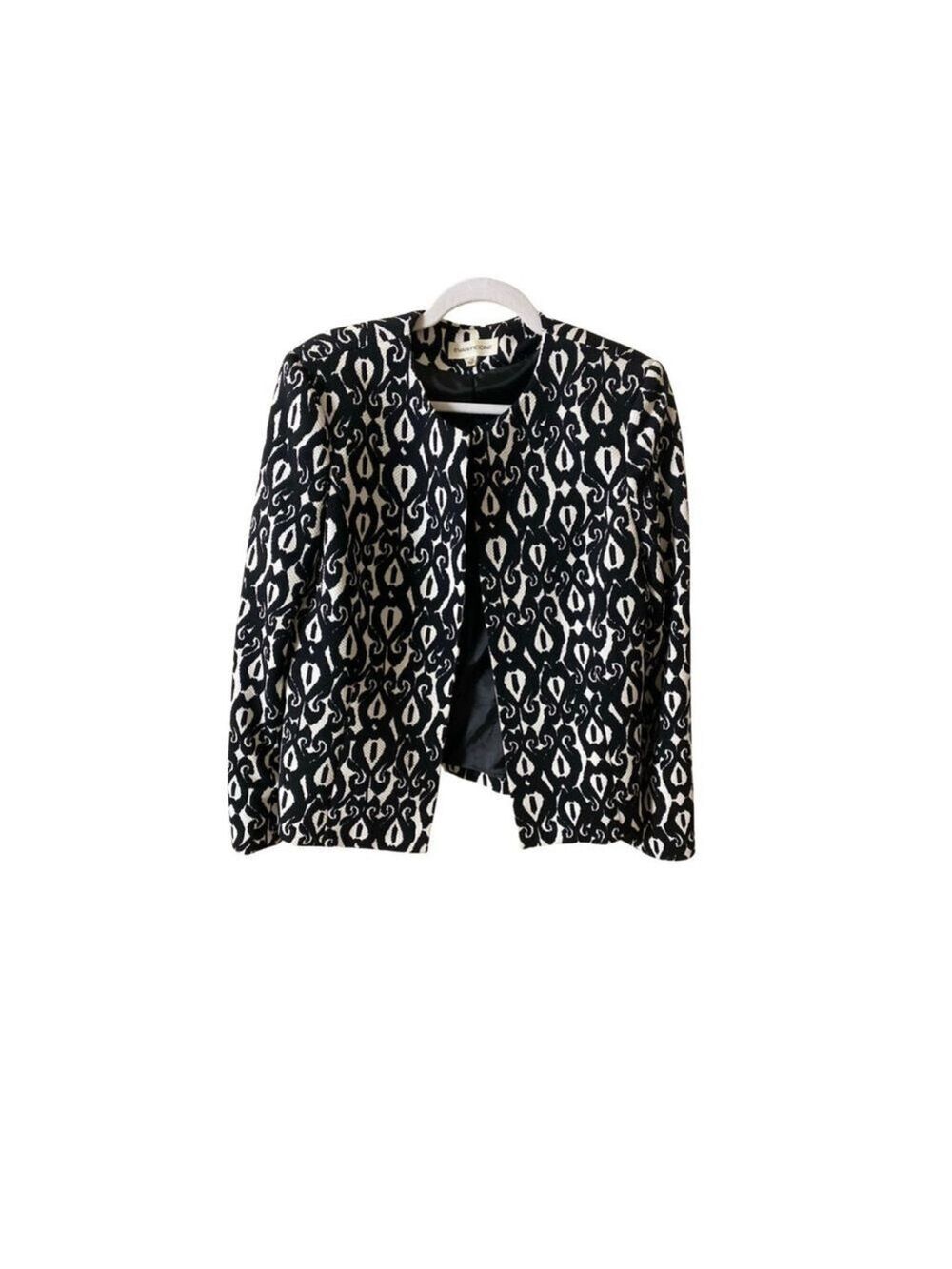 Evan Picone Black Label Black/White Print Blazer - Size 14 (EUC)